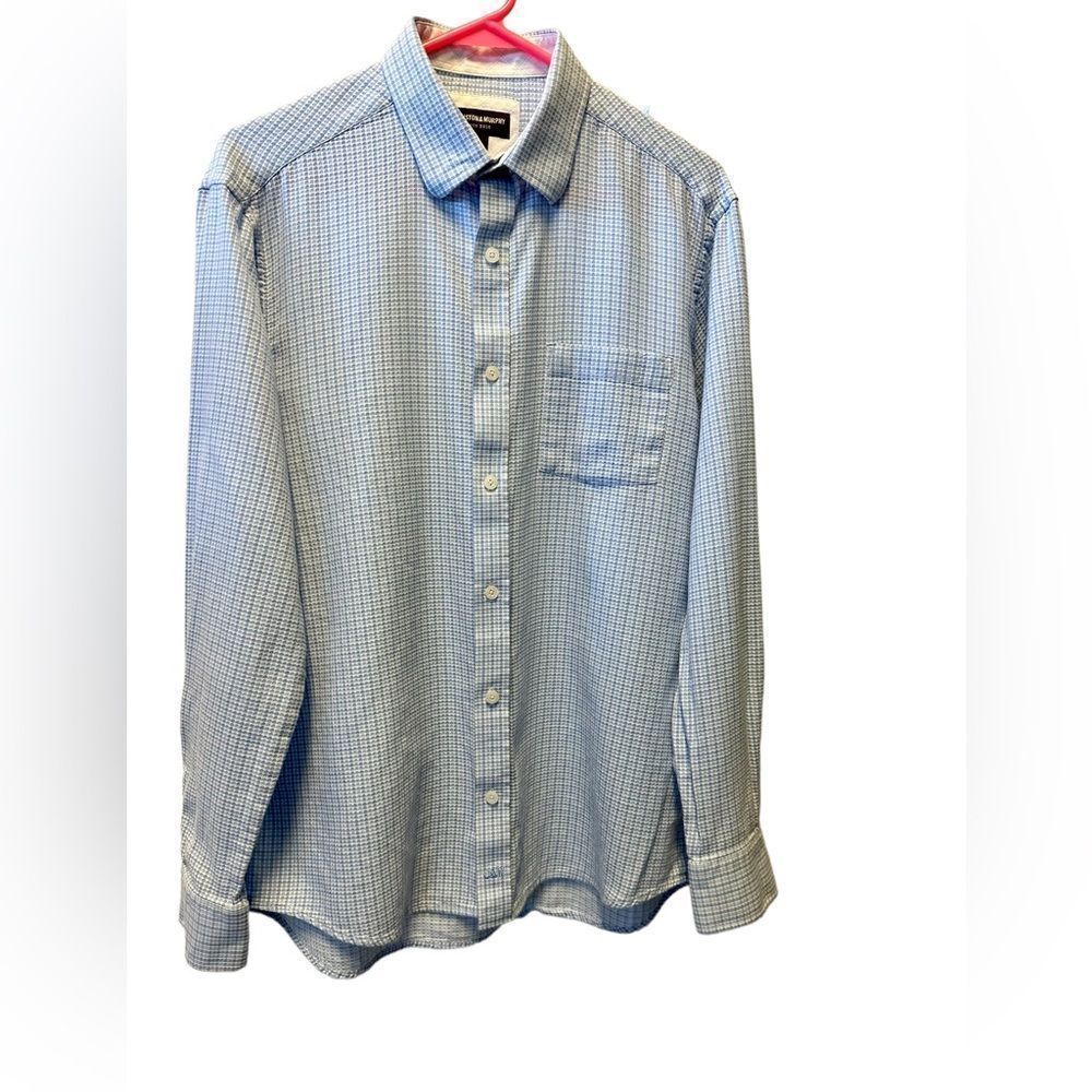 JOHNSTON & Murphy, dress shirt , baby blue , large